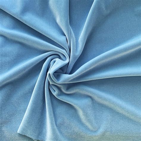 sky blue velvet fabric